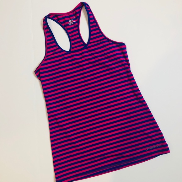 Brooks Tops - Brooks racerback tank pink blue medium